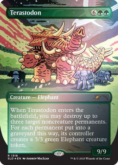 Terastodon Rainbow Foil Secret Lair Drop Series Magic card