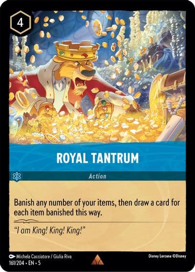 Royal Tantrum Shimmering Skies Lorcana card