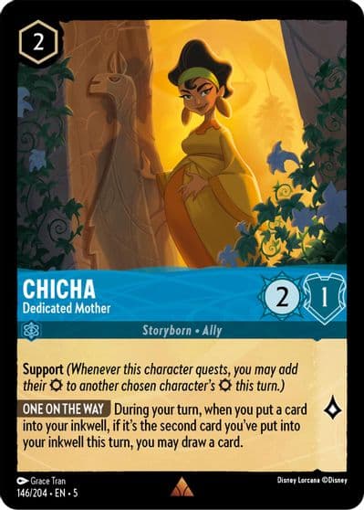 Chicha Dedicated Mother Shimmering Skies Lorcana card