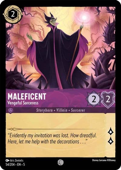 Maleficent Vengeful Sorceress Shimmering Skies Lorcana card