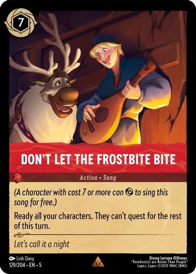 Dont Let the Frostbite Bite Shimmering Skies Lorcana card