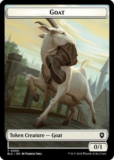 Goat Wolf 0032 Double Sided Token Commander: Bloomburrow Magic card