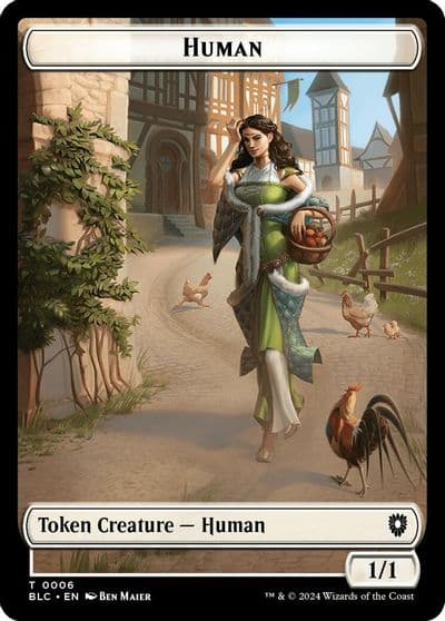 Human Soldier Double Sided Token Commander: Bloomburrow Magic card