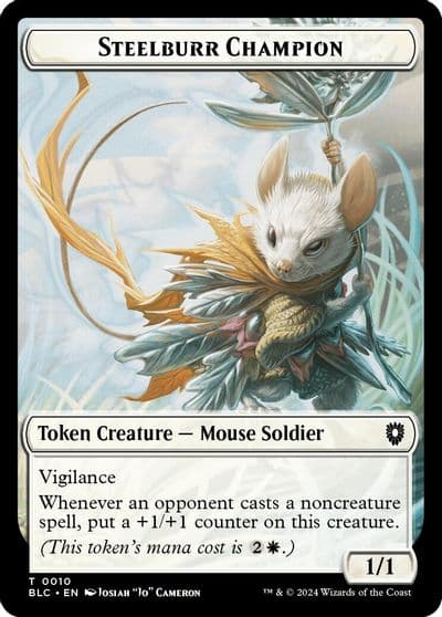 Steelburr Champion Squid Double Sided Token Commander: Bloomburrow Magic card