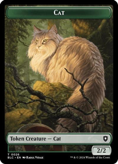 Cat Treasure Double Sided Token Commander: Bloomburrow Magic card