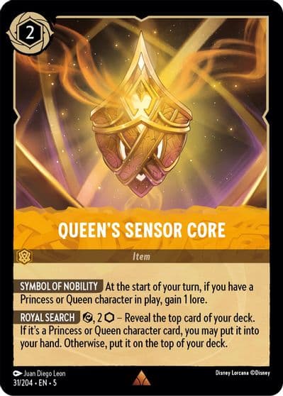 Queens Sensor Core Shimmering Skies Lorcana card