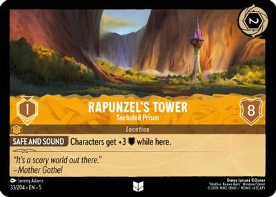 Rapunzels Tower Secluded Prison Shimmering Skies Lorcana card