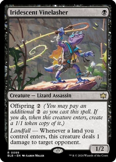Iridescent Vinelasher Promo Pack: Bloomburrow Magic card
