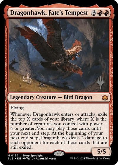 Dragonhawk Fates Tempest Promo Pack: Bloomburrow Magic card