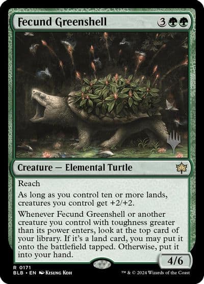 Fecund Greenshell Promo Pack: Bloomburrow Magic card