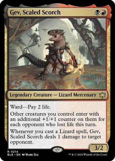 Gev Scaled Scorch Promo Pack: Bloomburrow Magic card