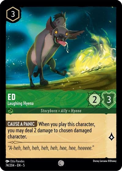 Ed Laughing Hyena Shimmering Skies Lorcana card