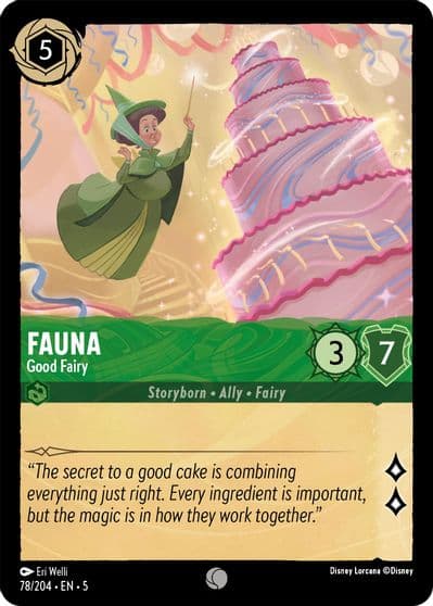 Fauna Good Fairy Shimmering Skies Lorcana card