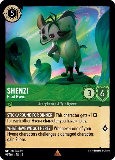 Shenzi Head Hyena Shimmering Skies Lorcana card