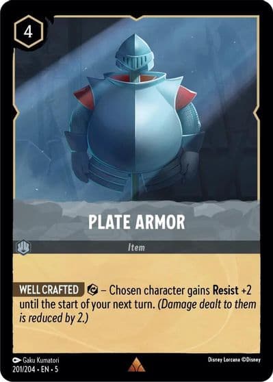 Plate Armor Shimmering Skies Lorcana card