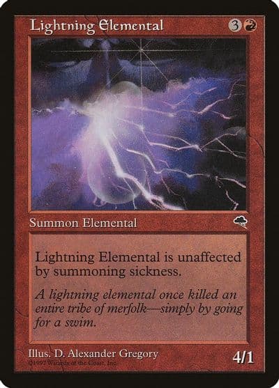 Lightning Elemental Tempest Magic card