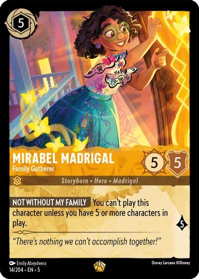 Mirabel Madrigal Family Gatherer Shimmering Skies Lorcana card