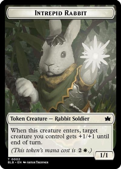 Intrepid Rabbit Token Bloomburrow Magic card