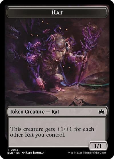 Rat Token Bloomburrow Magic card