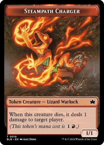 Steampath Charger Token Bloomburrow Magic card