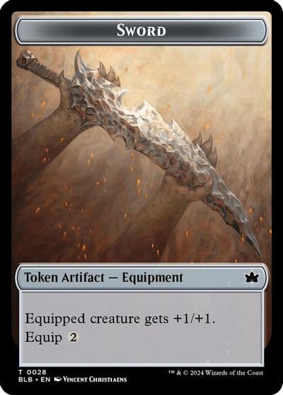 Sword Token Bloomburrow Magic card