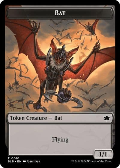 Bat Intrepid Rabbit Double Sided Token Bloomburrow Magic card