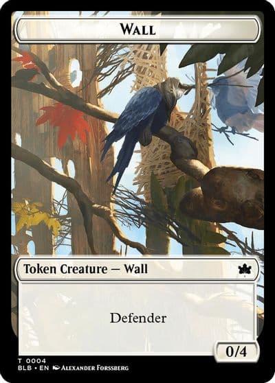 Wall Intrepid Rabbit Double Sided Token Bloomburrow Magic card
