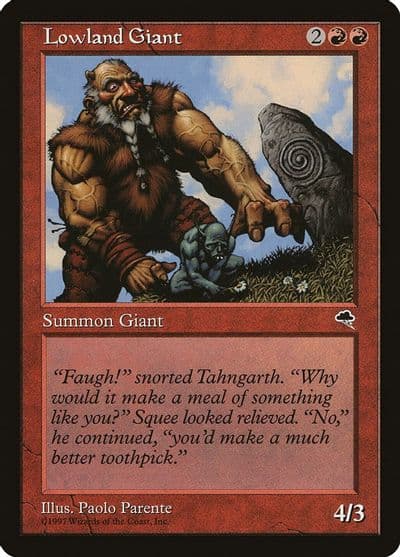 Lowland Giant Tempest Magic card