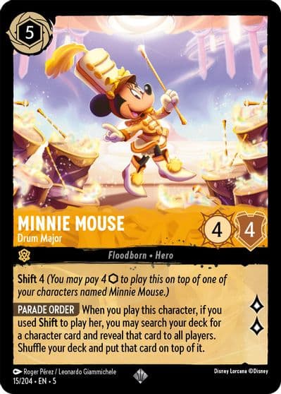 Minnie Mouse Drum Major Shimmering Skies Lorcana card