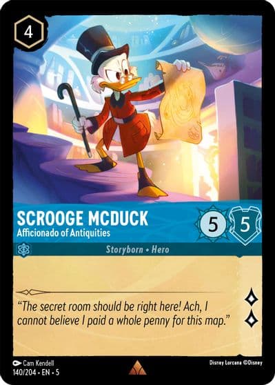 Scrooge McDuck Afficionado of Antiquities Shimmering Skies Lorcana card