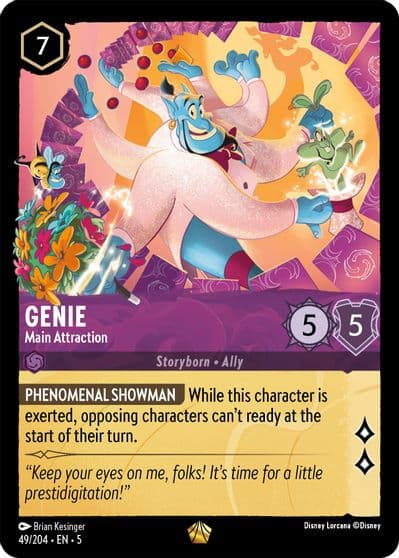 Genie Main Attraction Shimmering Skies Lorcana card