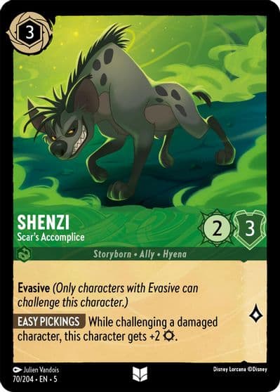 Shenzi Scars Accomplice Shimmering Skies Lorcana card