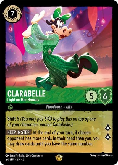 Clarabelle Light on Her Hooves Shimmering Skies Lorcana card