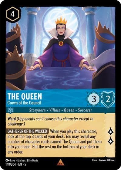 The Queen Crown of the Council Shimmering Skies Lorcana card