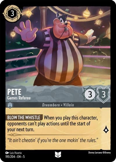 Pete Games Referee Shimmering Skies Lorcana card