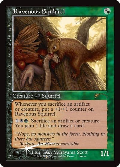 Ravenous Squirrel Retro Frame Open House Promos Magic card