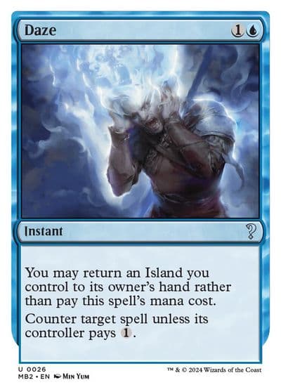 Daze White Border Mystery Booster 2 Magic card
