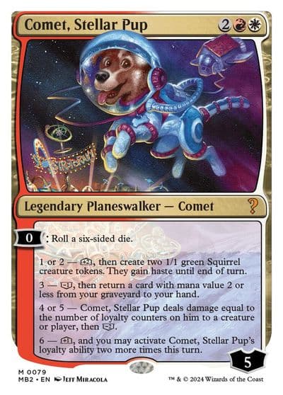 Comet Stellar Pup White Border Mystery Booster 2 Magic card
