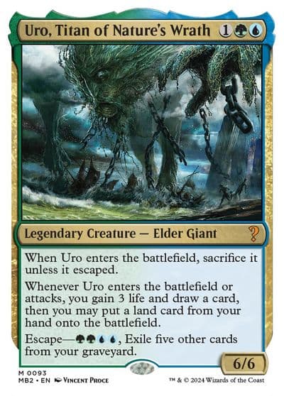 Uro Titan of Natures Wrath White Border Mystery Booster 2 Magic card