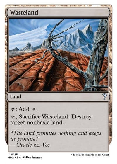 Wasteland White Border Mystery Booster 2 Magic card