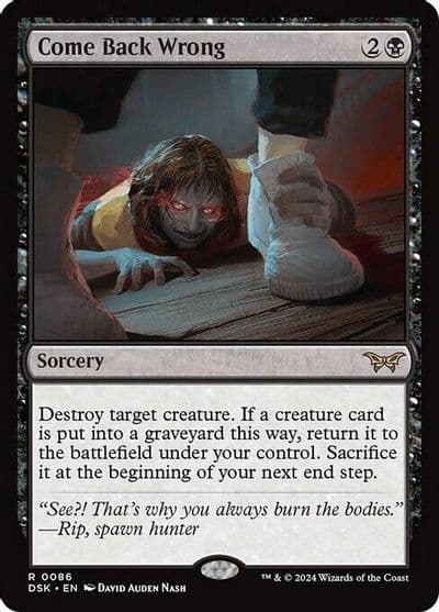 Come Back Wrong 0086 Duskmourn: House of Horror Magic card