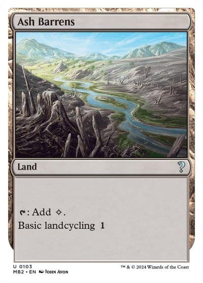 Ash Barrens White Border Mystery Booster 2 Magic card