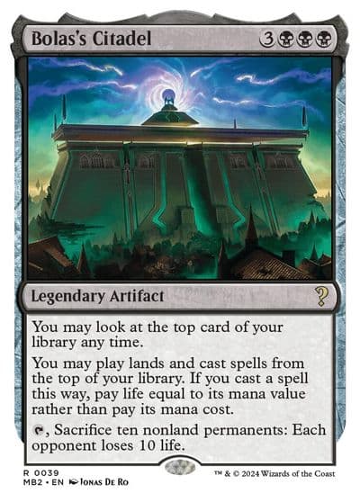 Bolass Citadel White Border Mystery Booster 2 Magic card