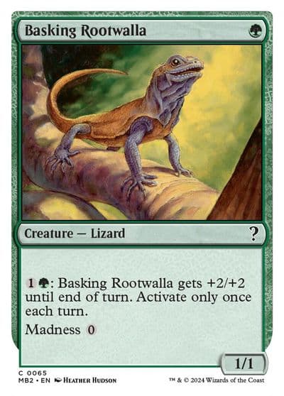 Basking Rootwalla White Border Mystery Booster 2 Magic card