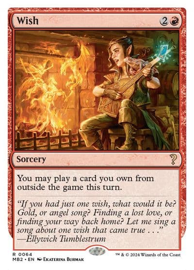Wish White Border Mystery Booster 2 Magic card