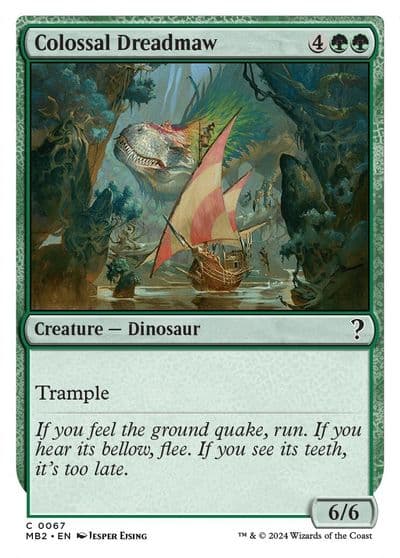Colossal Dreadmaw White Border Mystery Booster 2 Magic card