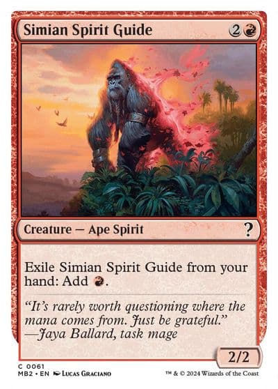 Simian Spirit Guide White Border Mystery Booster 2 Magic card
