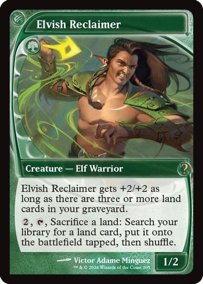 Elvish Reclaimer Future Sight Mystery Booster 2 Magic card