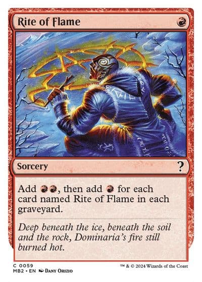 Rite of Flame White Border Mystery Booster 2 Magic card