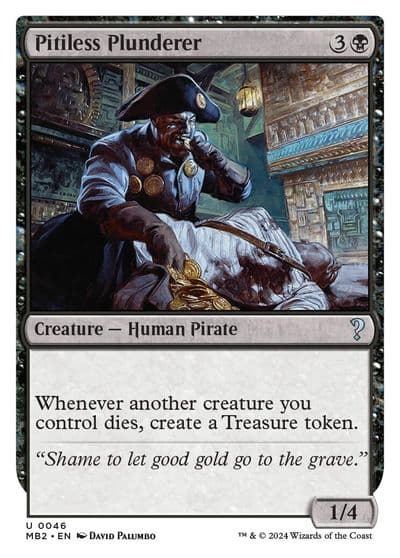 Pitiless Plunderer White Border Mystery Booster 2 Magic card